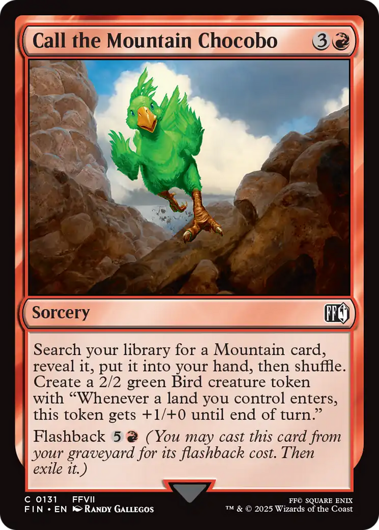 Call the Mountain Chocobo [FINAL FANTASY] | Jomio and Rueliete's Cards and Comics