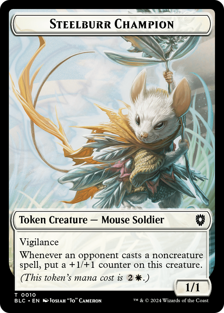 Steelburr Champion // Squid Double-Sided Token [Bloomburrow Commander Tokens] | Jomio and Rueliete's Cards and Comics