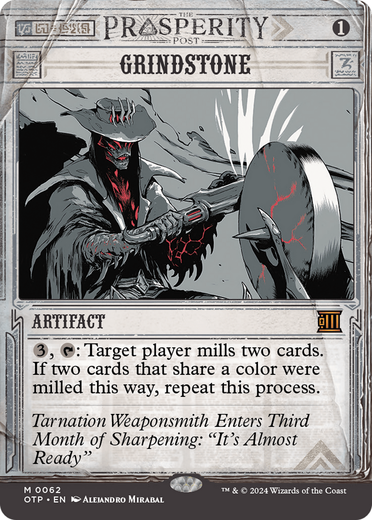 Grindstone [Outlaws of Thunder Junction: Breaking News] | Jomio and Rueliete's Cards and Comics