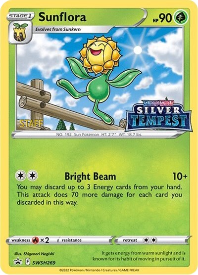Sunflora (SWSH269) (Prerelease) (Staff) [Sword & Shield: Black Star Promos] | Jomio and Rueliete's Cards and Comics