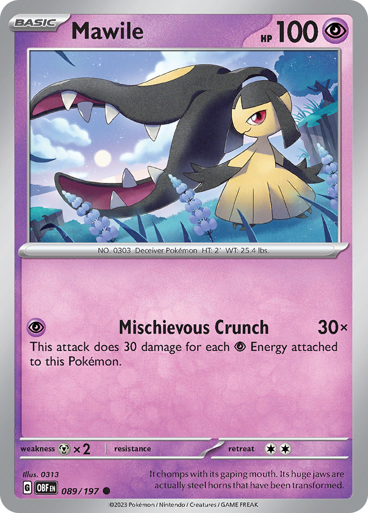 Mawile (089/197) [Scarlet & Violet: Obsidian Flames] | Jomio and Rueliete's Cards and Comics