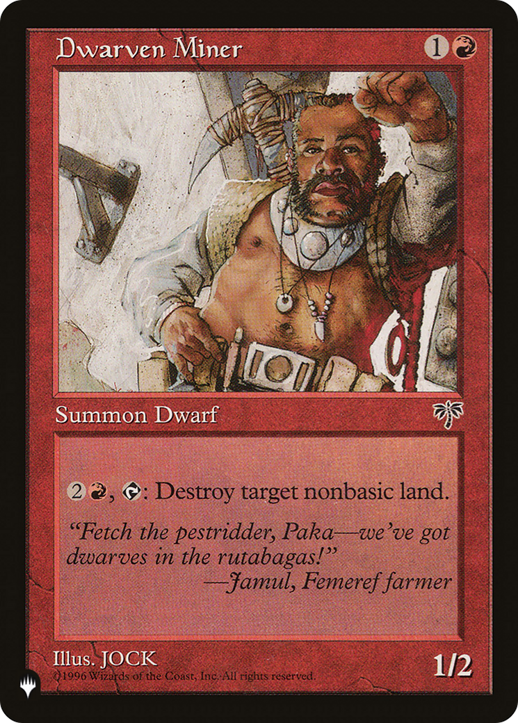 Dwarven Miner [The List] | Jomio and Rueliete's Cards and Comics