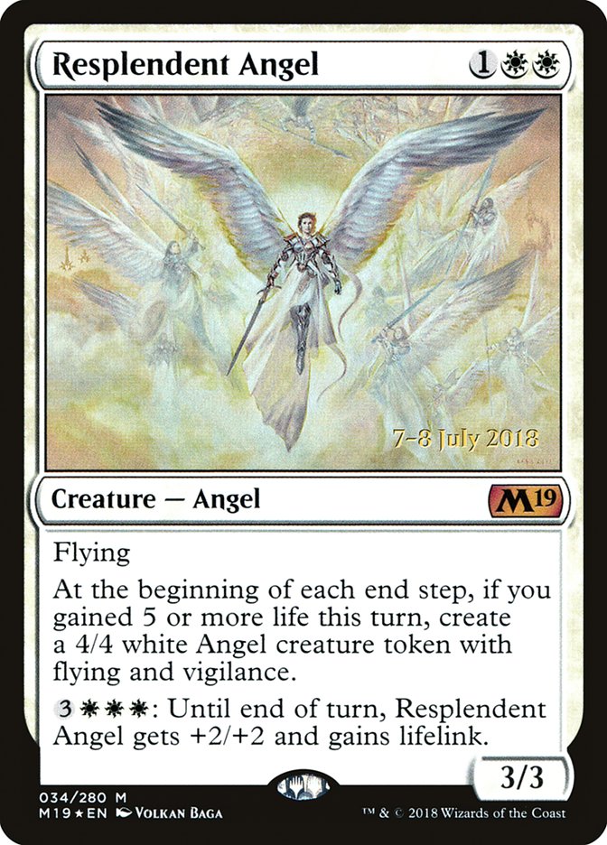 Resplendent Angel [Core Set 2019 Prerelease Promos] | Jomio and Rueliete's Cards and Comics
