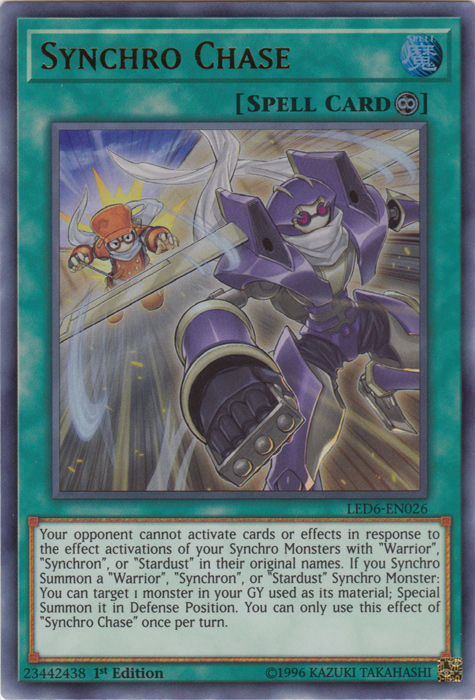 Synchro Chase [LED6-EN026] Ultra Rare | Jomio and Rueliete's Cards and Comics