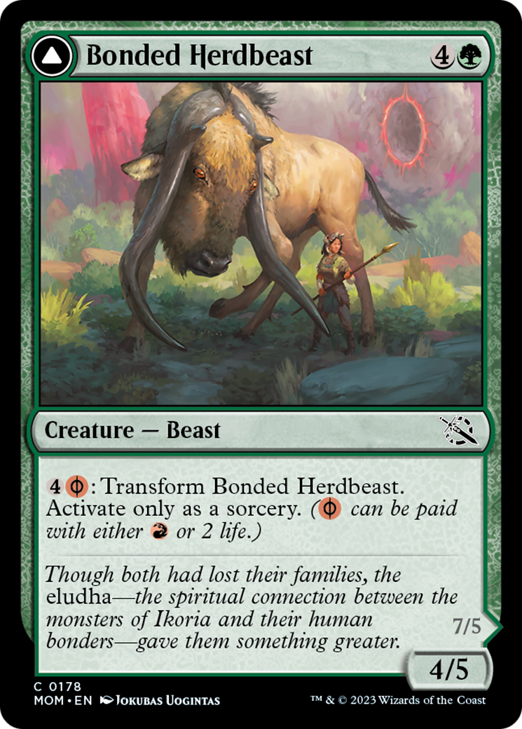 Bonded Herdbeast // Plated Kilnbeast [March of the Machine] | Jomio and Rueliete's Cards and Comics