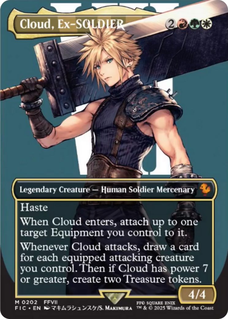 Cloud, Ex-SOLDIER (Borderless) [FINAL FANTASY Commander] | Jomio and Rueliete's Cards and Comics