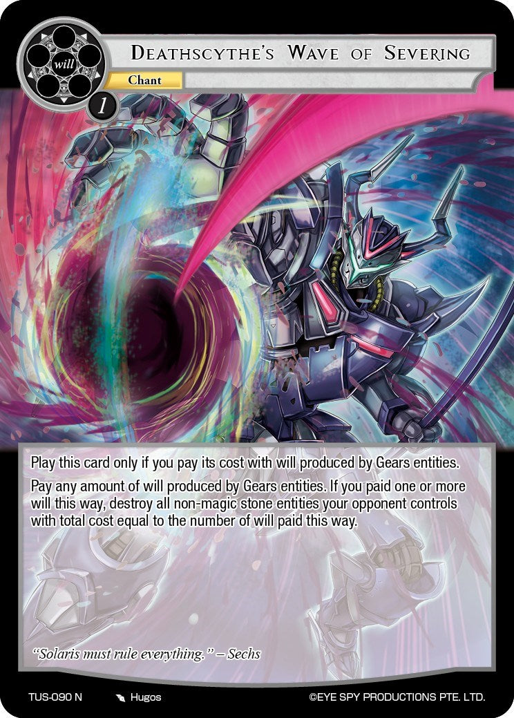 Deathscythe's Wave of Severing (TUS-090 N) [The Underworld of Secrets] | Jomio and Rueliete's Cards and Comics
