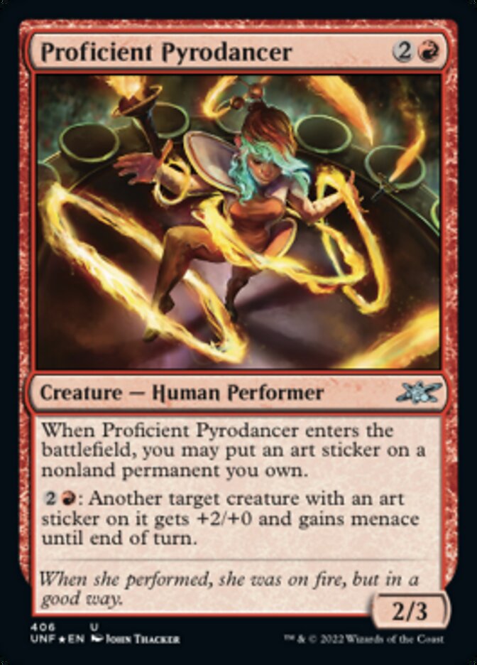 Proficient Pyrodancer (Galaxy Foil) [Unfinity] | Jomio and Rueliete's Cards and Comics