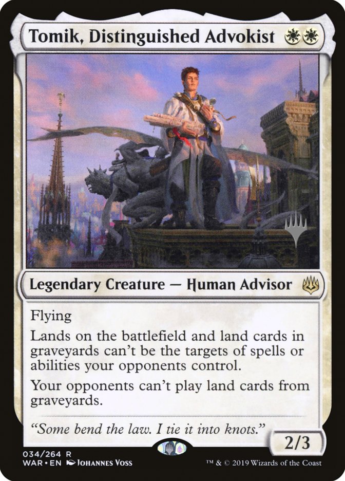 Tomik, Distinguished Advokist (Promo Pack) [War of the Spark Promos] | Jomio and Rueliete's Cards and Comics