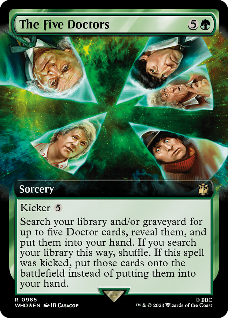 The Five Doctors (Extended Art) (Surge Foil) [Doctor Who] | Jomio and Rueliete's Cards and Comics
