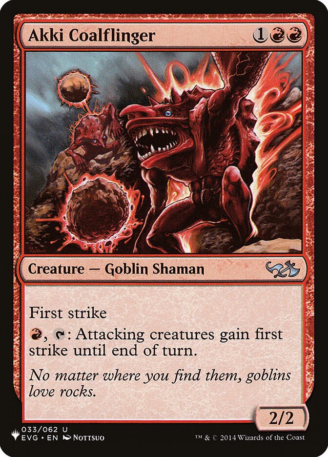 Akki Coalflinger [The List] | Jomio and Rueliete's Cards and Comics