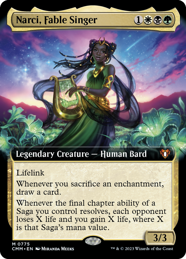 Narci, Fable Singer (Extended Art) [Commander Masters] | Jomio and Rueliete's Cards and Comics