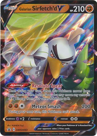 Galarian Sirfetch'd V (SWSH043) (Jumbo Card) [Sword & Shield: Black Star Promos] | Jomio and Rueliete's Cards and Comics