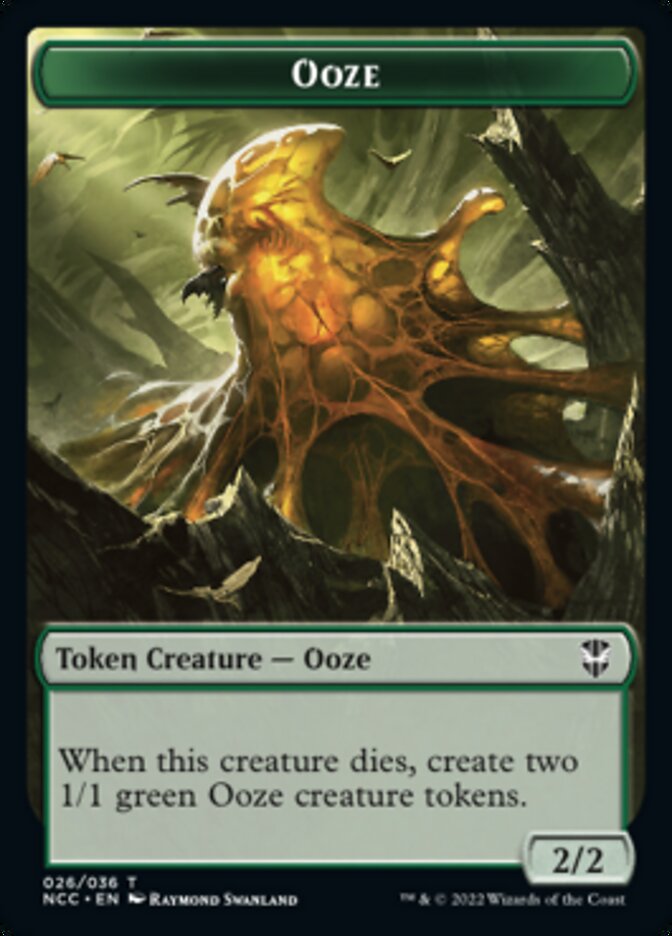 Ooze (026) // Treasure (015) Double-Sided Token [Streets of New Capenna Commander Tokens] | Jomio and Rueliete's Cards and Comics
