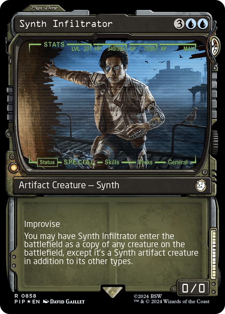 Synth Infiltrator (Showcase) (Surge Foil) [Fallout] | Jomio and Rueliete's Cards and Comics