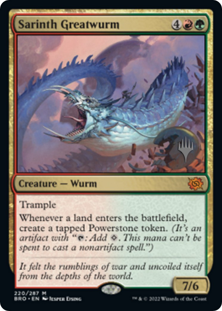 Sarinth Greatwurm (Promo Pack) [The Brothers' War Promos] | Jomio and Rueliete's Cards and Comics