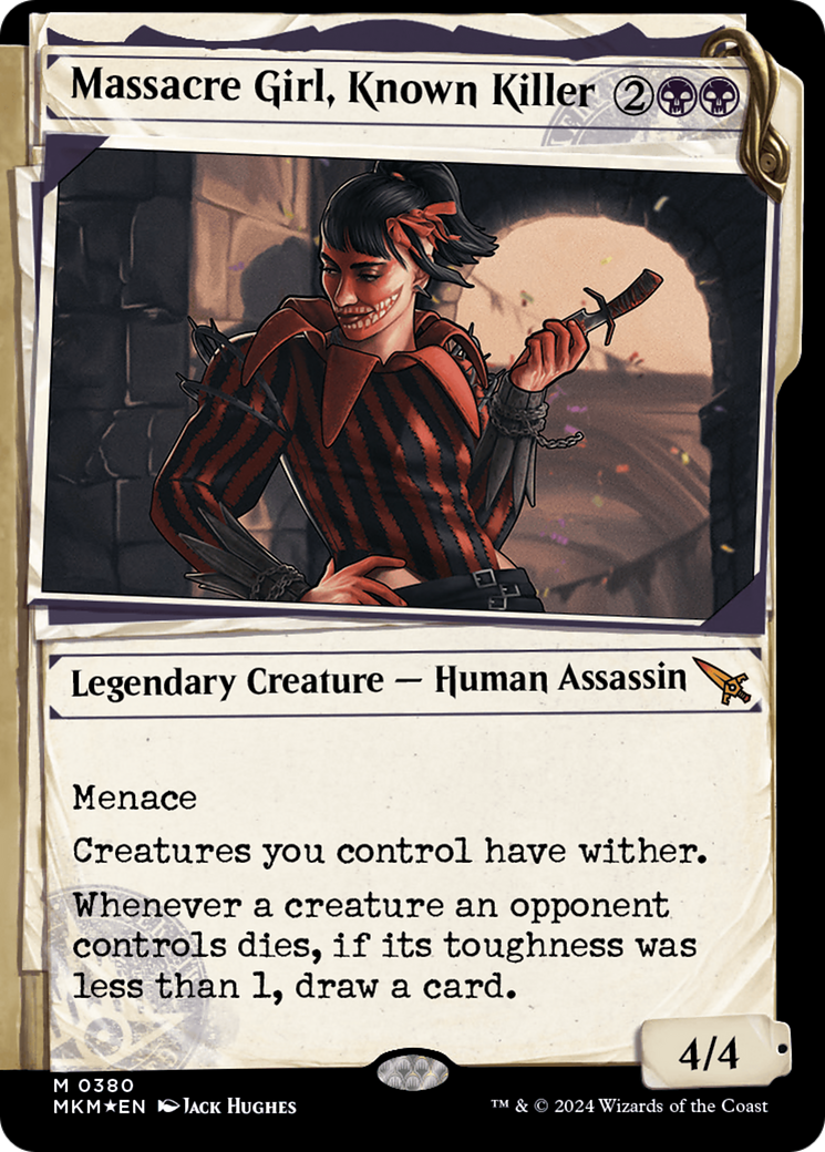 Massacre Girl, Known Killer (Showcase) (Invisible Ink) [Murders at Karlov Manor] | Jomio and Rueliete's Cards and Comics