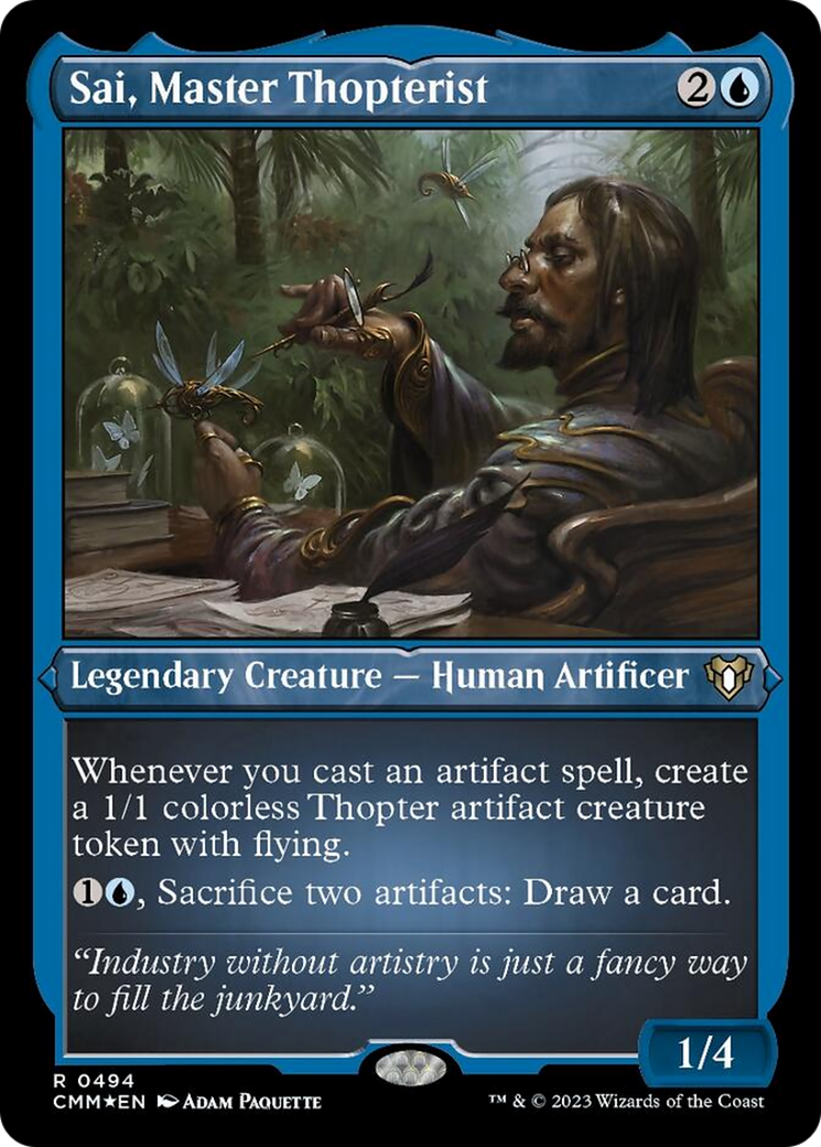 Sai, Master Thopterist (Foil Etched) [Commander Masters] | Jomio and Rueliete's Cards and Comics
