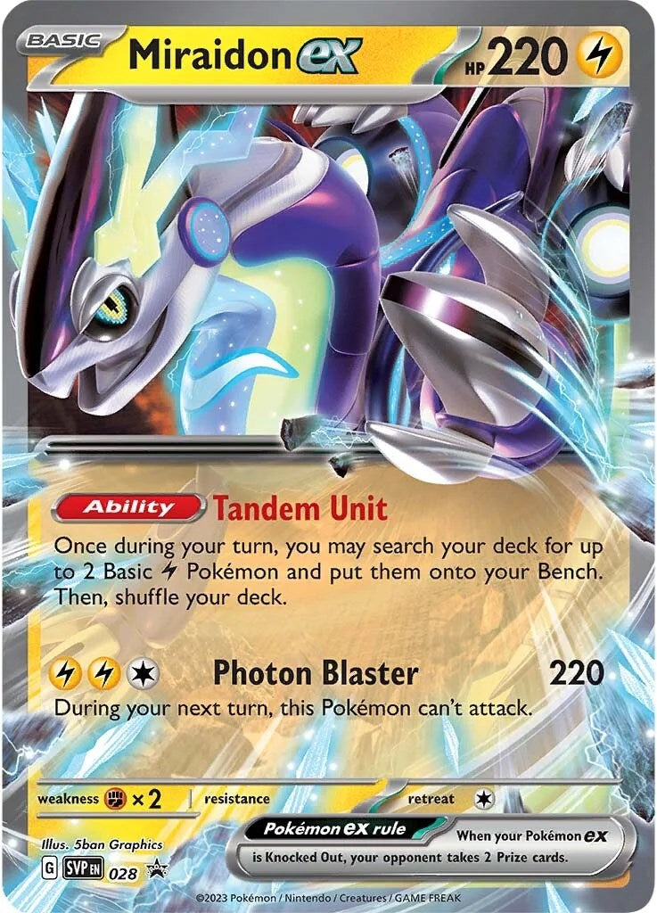 Miraidon ex (028) [Scarlet & Violet: Black Star Promos] | Jomio and Rueliete's Cards and Comics