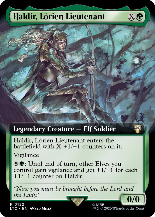 Haldir, Lorien Lieutenant (Extended Art) [The Lord of the Rings: Tales of Middle-Earth Commander] | Jomio and Rueliete's Cards and Comics