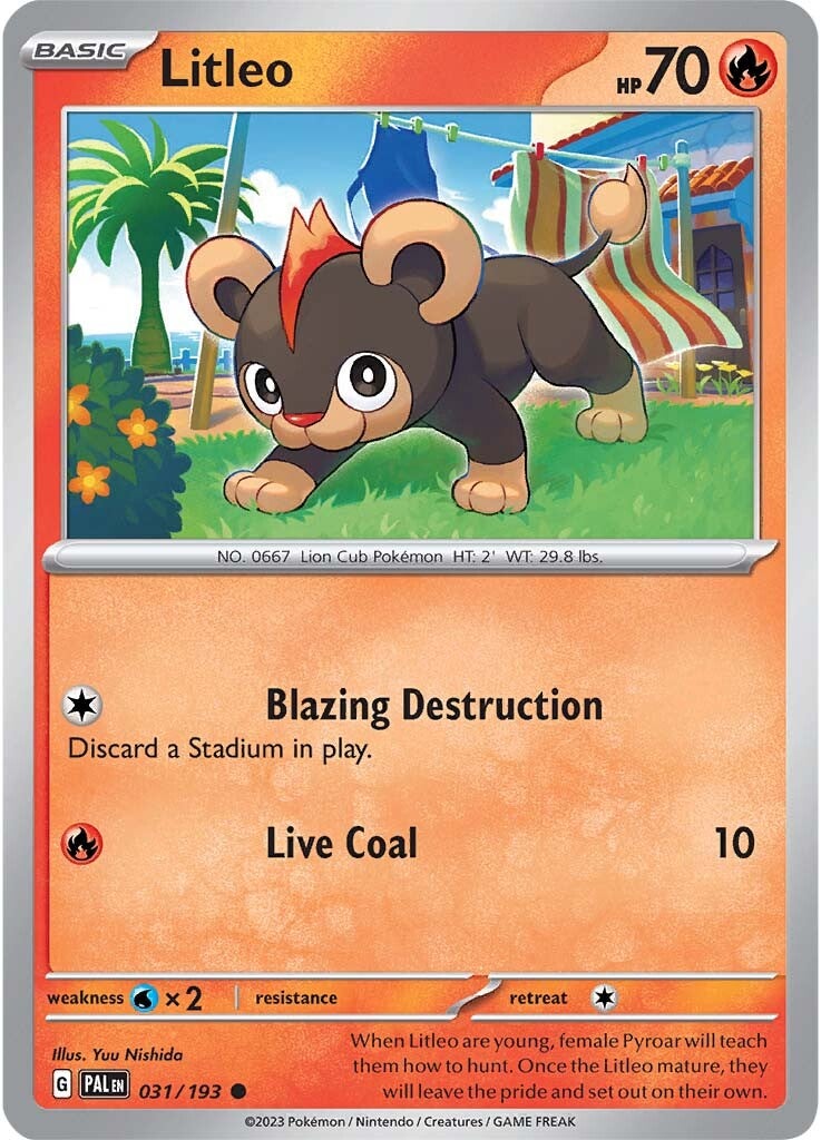 Litleo (031/193) [Scarlet & Violet: Paldea Evolved] | Jomio and Rueliete's Cards and Comics