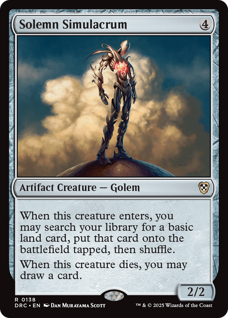 Solemn Simulacrum [Aetherdrift Commander] | Jomio and Rueliete's Cards and Comics