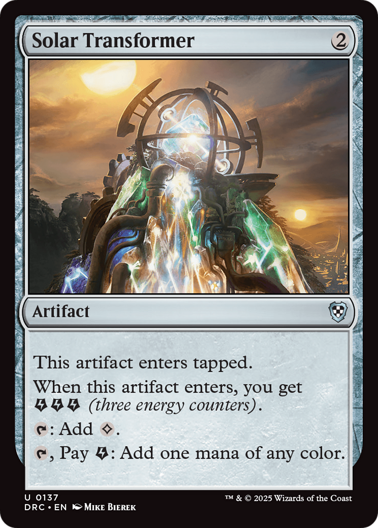 Solar Transformer [Aetherdrift Commander] | Jomio and Rueliete's Cards and Comics