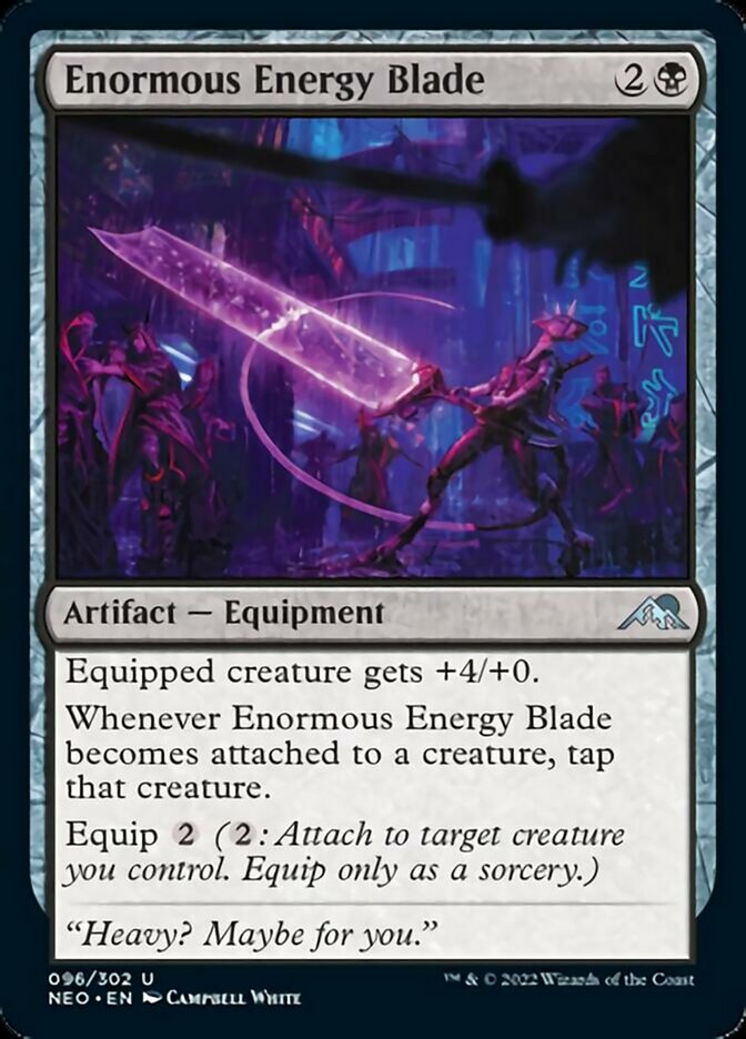 Enormous Energy Blade [Kamigawa: Neon Dynasty] | Jomio and Rueliete's Cards and Comics