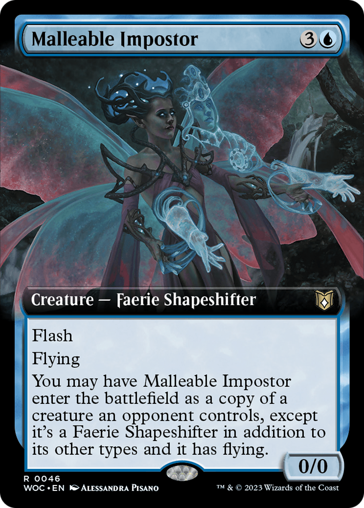 Malleable Impostor (Extended Art) [Wilds of Eldraine Commander] | Jomio and Rueliete's Cards and Comics