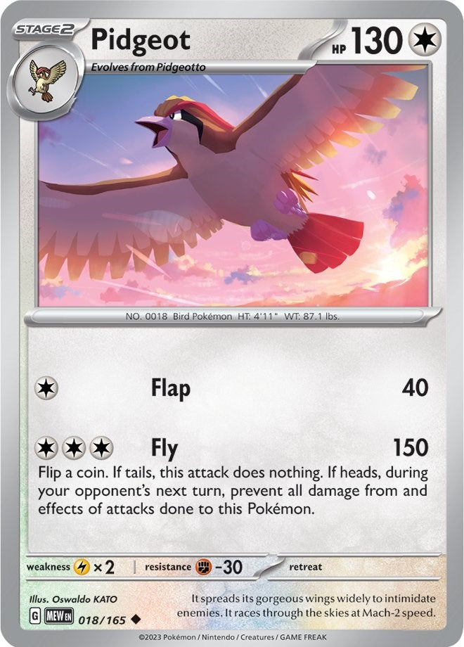 Pidgeot (018/165) [Scarlet & Violet 151] | Jomio and Rueliete's Cards and Comics