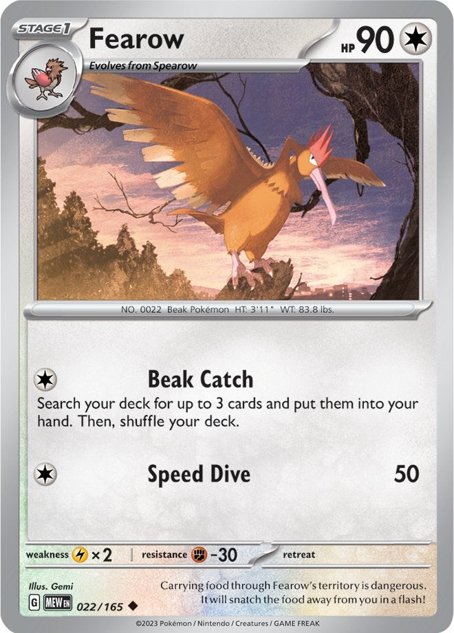 Fearow (022/165) [Scarlet & Violet 151] | Jomio and Rueliete's Cards and Comics