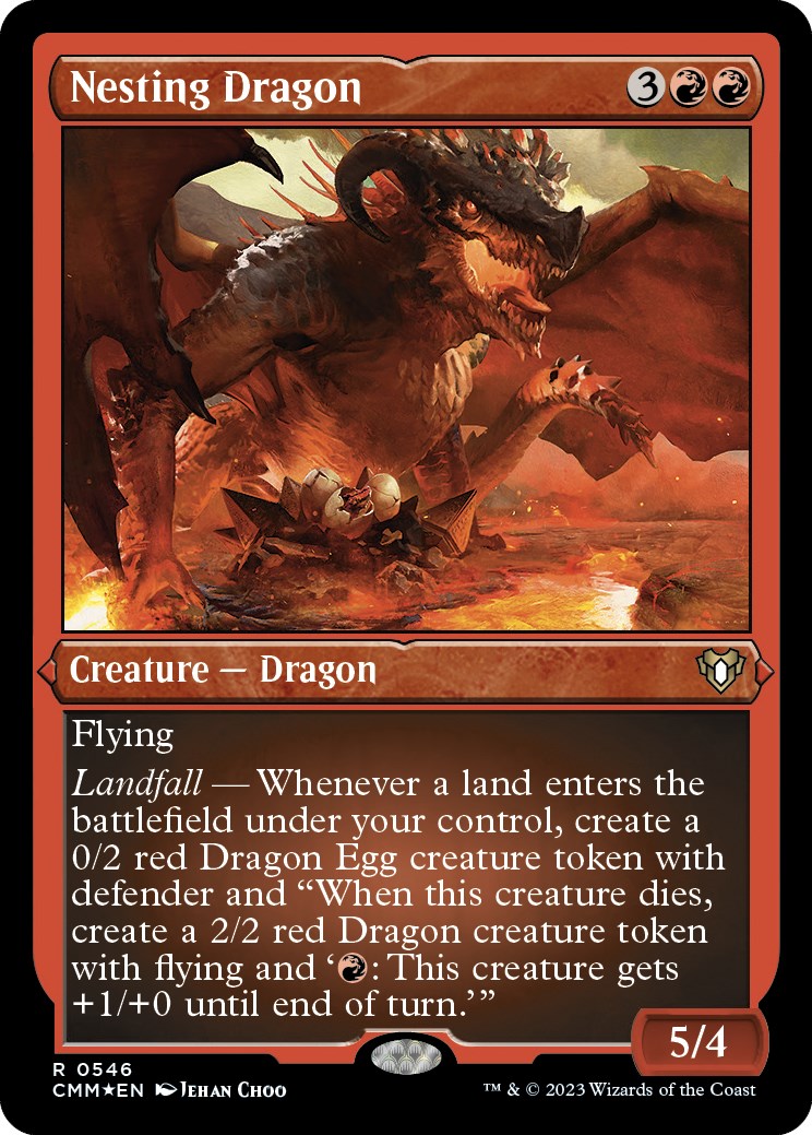 Nesting Dragon (Foil Etched) [Commander Masters] | Jomio and Rueliete's Cards and Comics