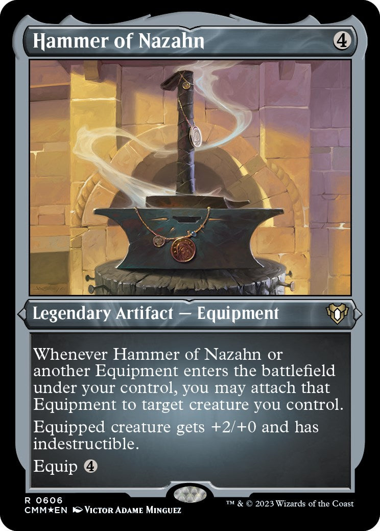 Hammer of Nazahn (Foil Etched) [Commander Masters] | Jomio and Rueliete's Cards and Comics