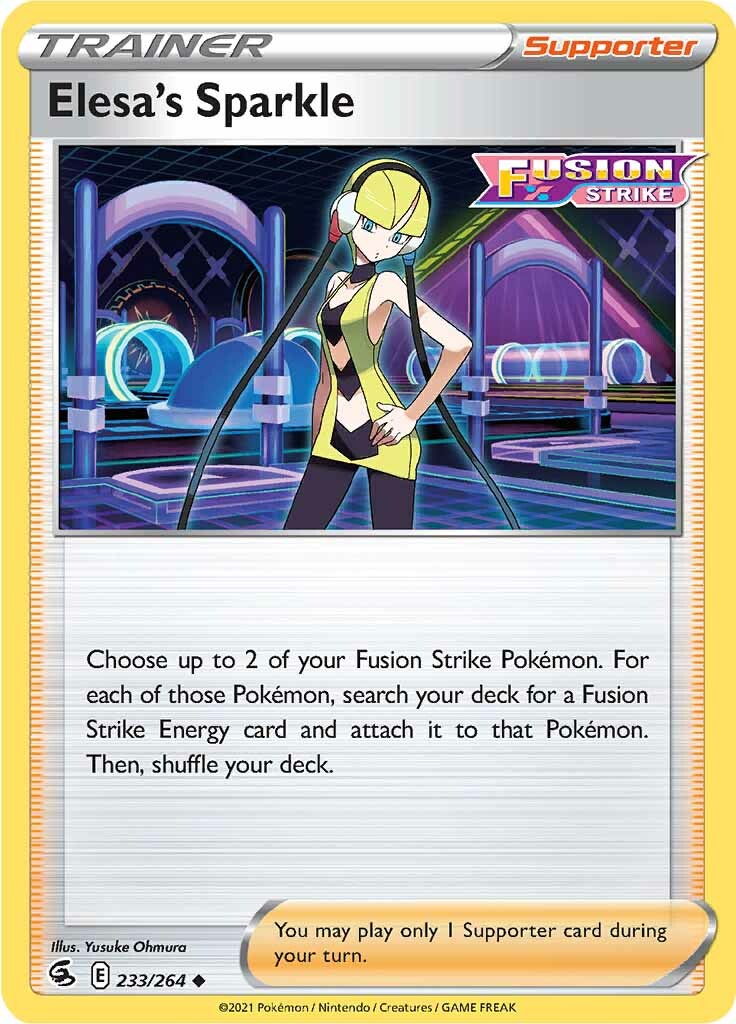 Elesa's Sparkle (233/264) [Sword & Shield: Fusion Strike] | Jomio and Rueliete's Cards and Comics