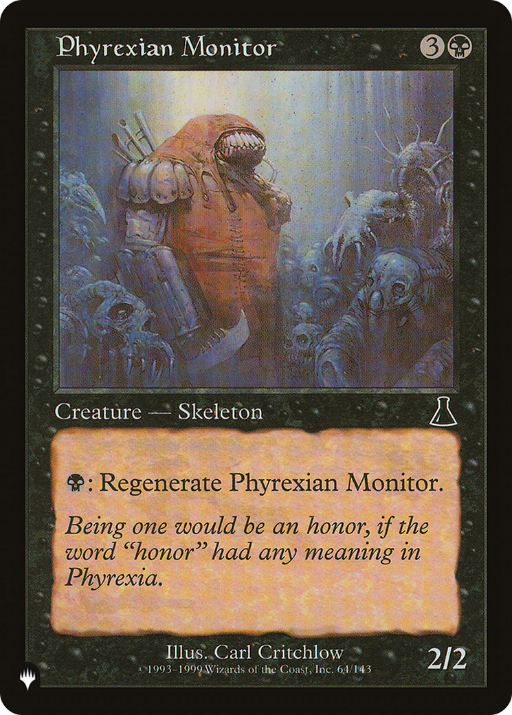 Phyrexian Monitor [The List] | Jomio and Rueliete's Cards and Comics