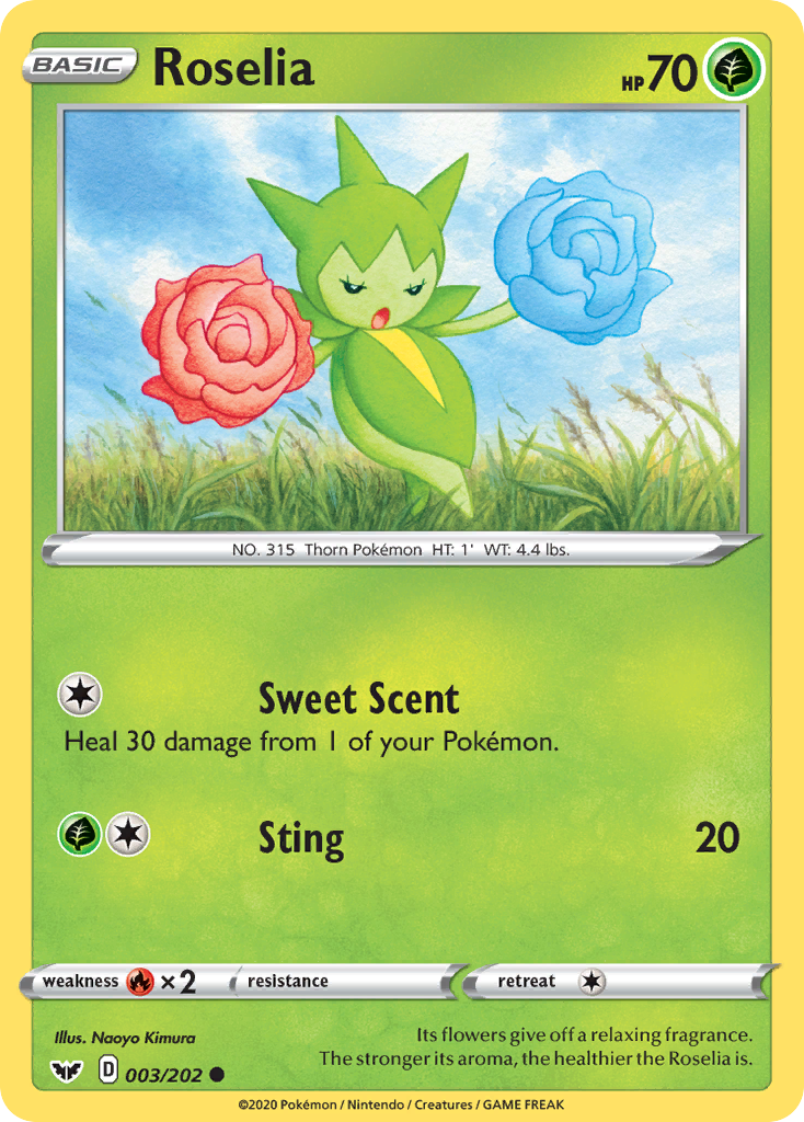 Roselia (003/202) [Sword & Shield: Base Set] | Jomio and Rueliete's Cards and Comics