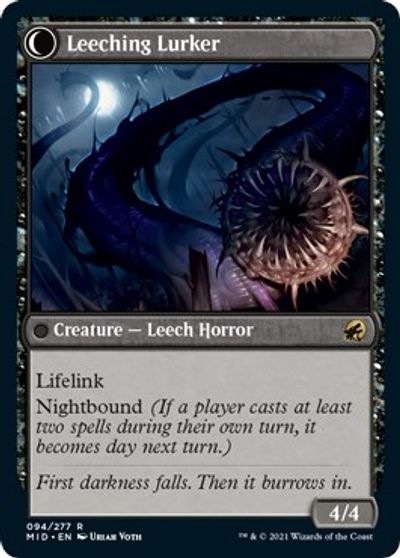 Curse of Leeches // Leeching Lurker [Innistrad: Midnight Hunt] | Jomio and Rueliete's Cards and Comics