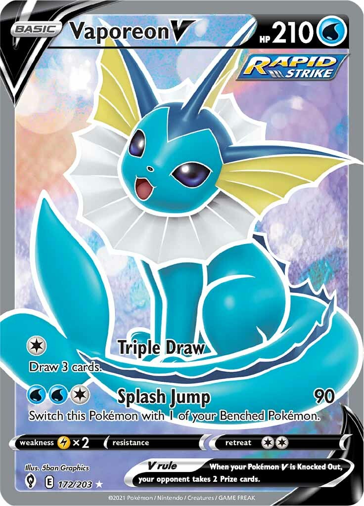 Vaporeon V (172/203) [Sword & Shield: Evolving Skies] | Jomio and Rueliete's Cards and Comics