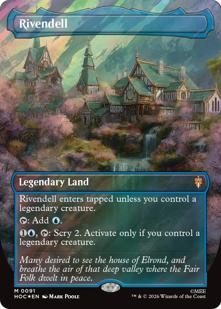 Rivendell (Borderless) (Surge Foil) [The Hobbit: Eternal-Legal] | Jomio and Rueliete's Cards and Comics