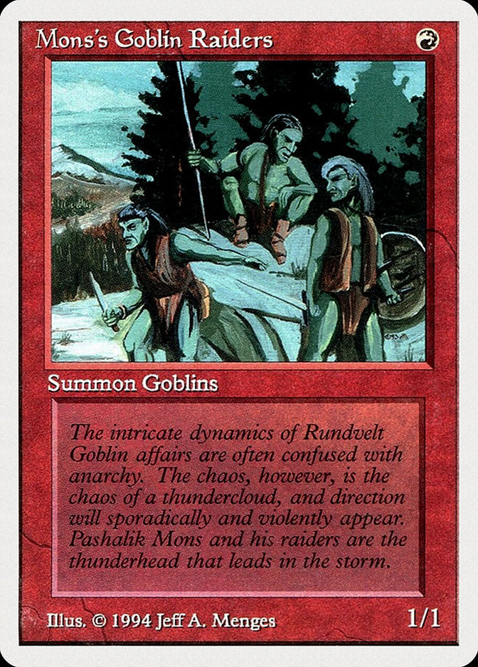 Mons's Goblin Raiders [Summer Magic / Edgar] | Jomio and Rueliete's Cards and Comics