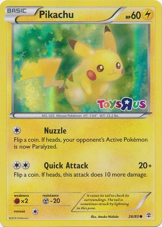 Pikachu (26/83) (Toys R Us Promo) [Miscellaneous Cards] | Jomio and Rueliete's Cards and Comics