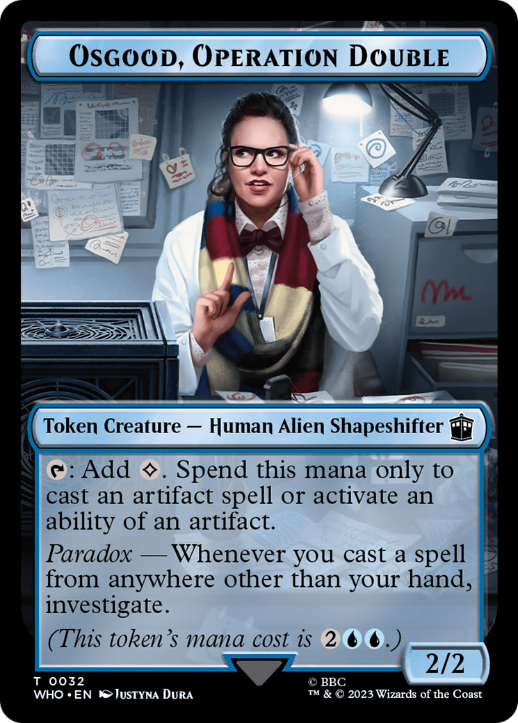 Alien // Osgood, Operation Double Double-Sided Token [Doctor Who Tokens] | Jomio and Rueliete's Cards and Comics