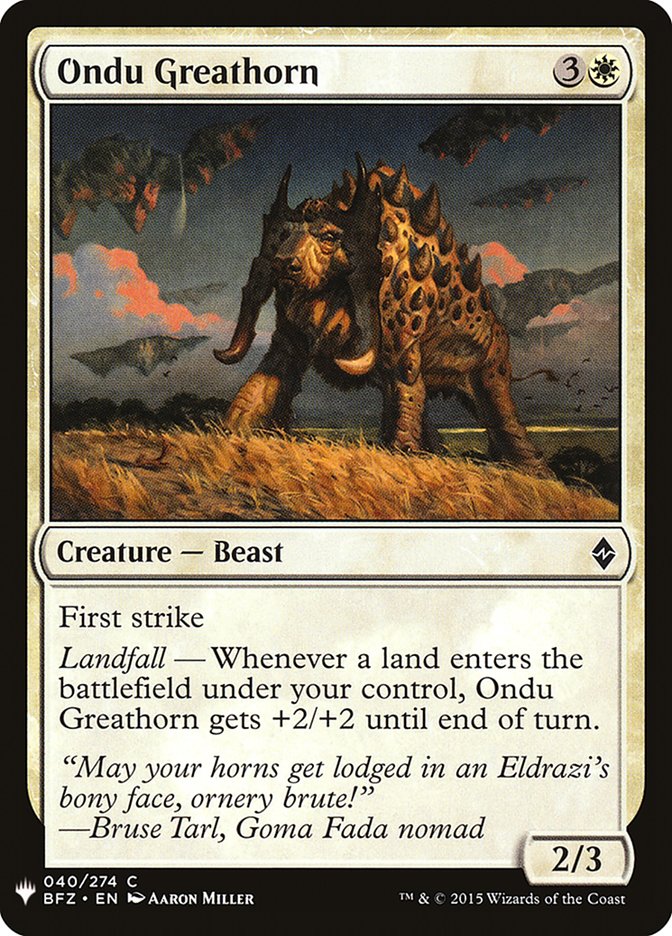 Ondu Greathorn [Mystery Booster] | Jomio and Rueliete's Cards and Comics