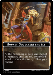Bounty: Squeakers the Sly // Bounty Rules Double-Sided Token [Outlaws of Thunder Junction Commander Tokens] | Jomio and Rueliete's Cards and Comics
