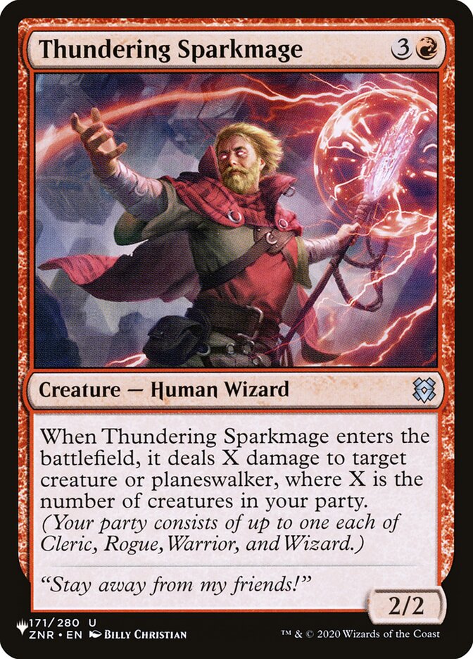Thundering Sparkmage [The List] | Jomio and Rueliete's Cards and Comics