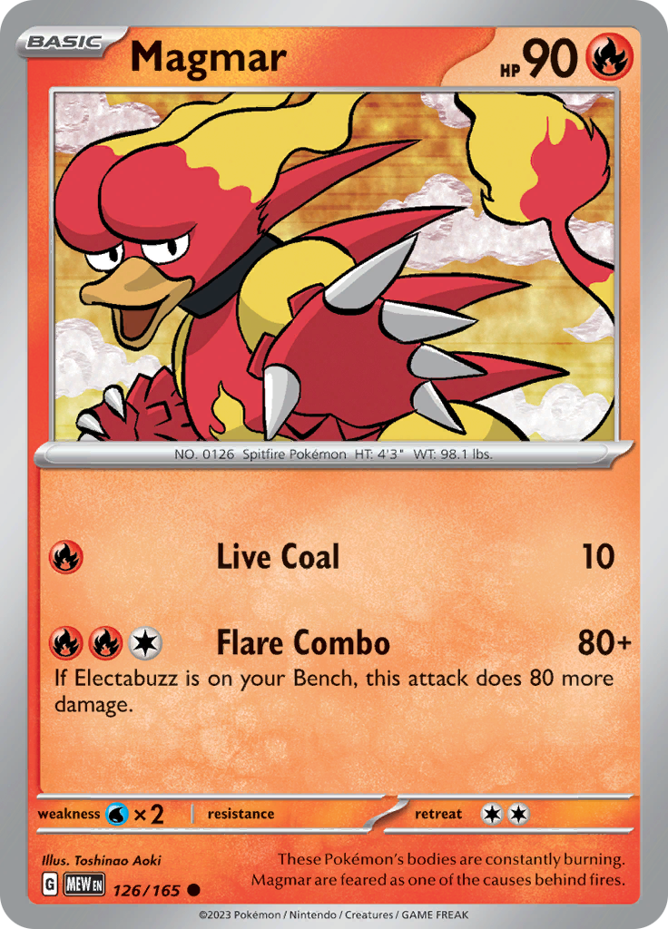 Magmar (126/165) [Scarlet & Violet 151] | Jomio and Rueliete's Cards and Comics