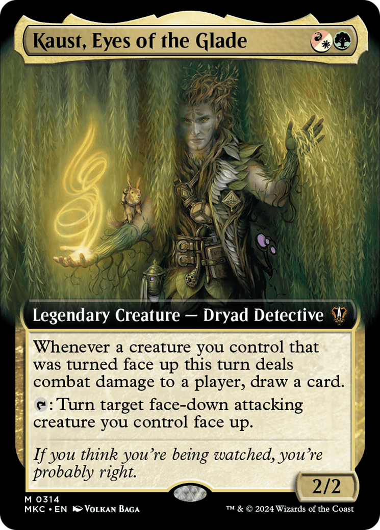 Kaust, Eyes of the Glade (Extended Art) [Murders at Karlov Manor Commander] | Jomio and Rueliete's Cards and Comics