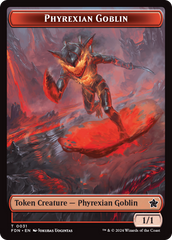 Cat (0027) // Phyrexian Goblin Double-Sided Token [Foundations Tokens] | Jomio and Rueliete's Cards and Comics
