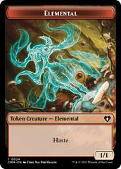 Elemental (0024) // Spider Double-Sided Token [Commander Masters Tokens] | Jomio and Rueliete's Cards and Comics