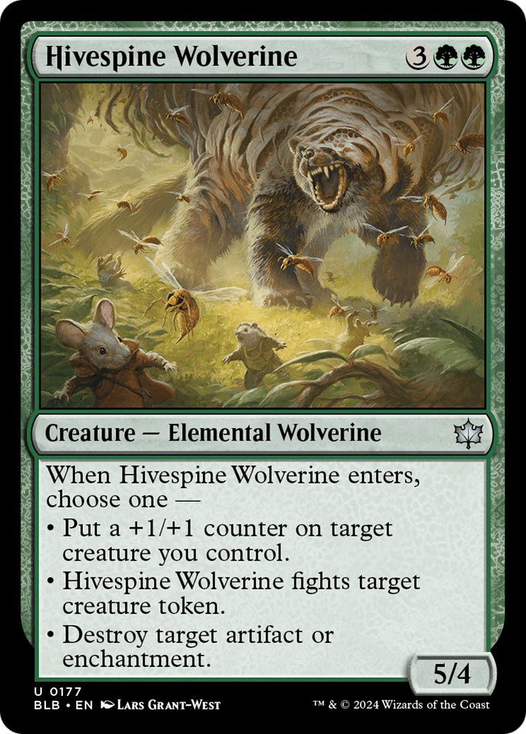 Hivespine Wolverine [Bloomburrow] | Jomio and Rueliete's Cards and Comics